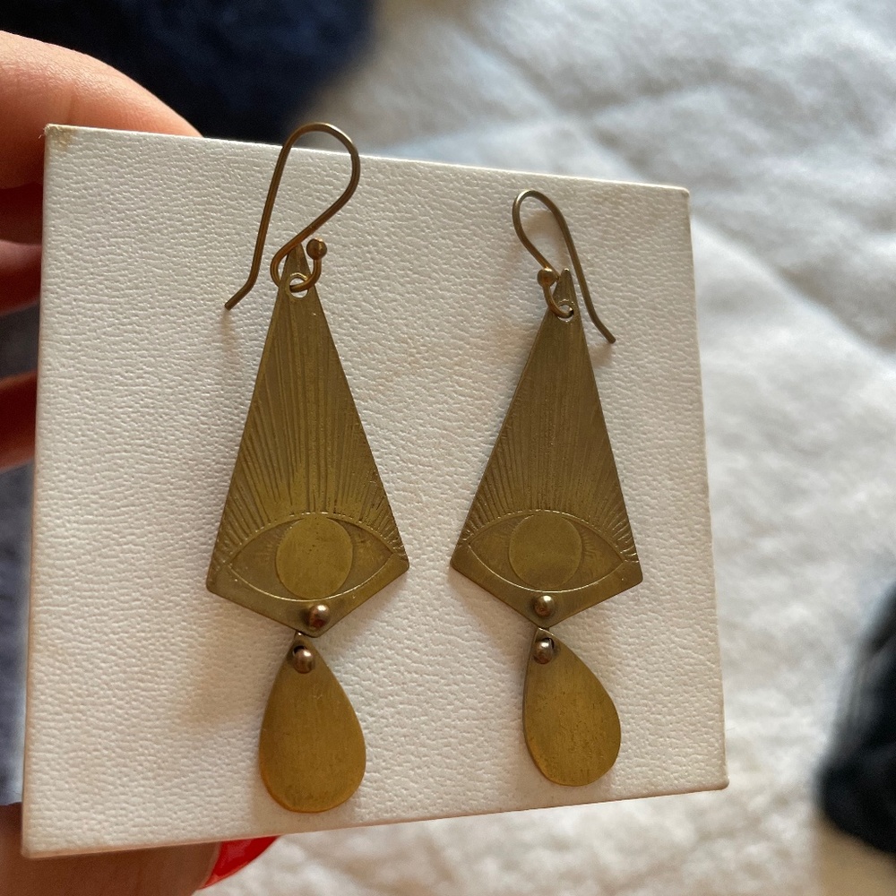 Brass earrings!!